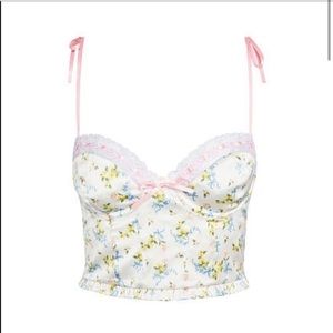 For Love & Lemons Charlotte Bustier Top S